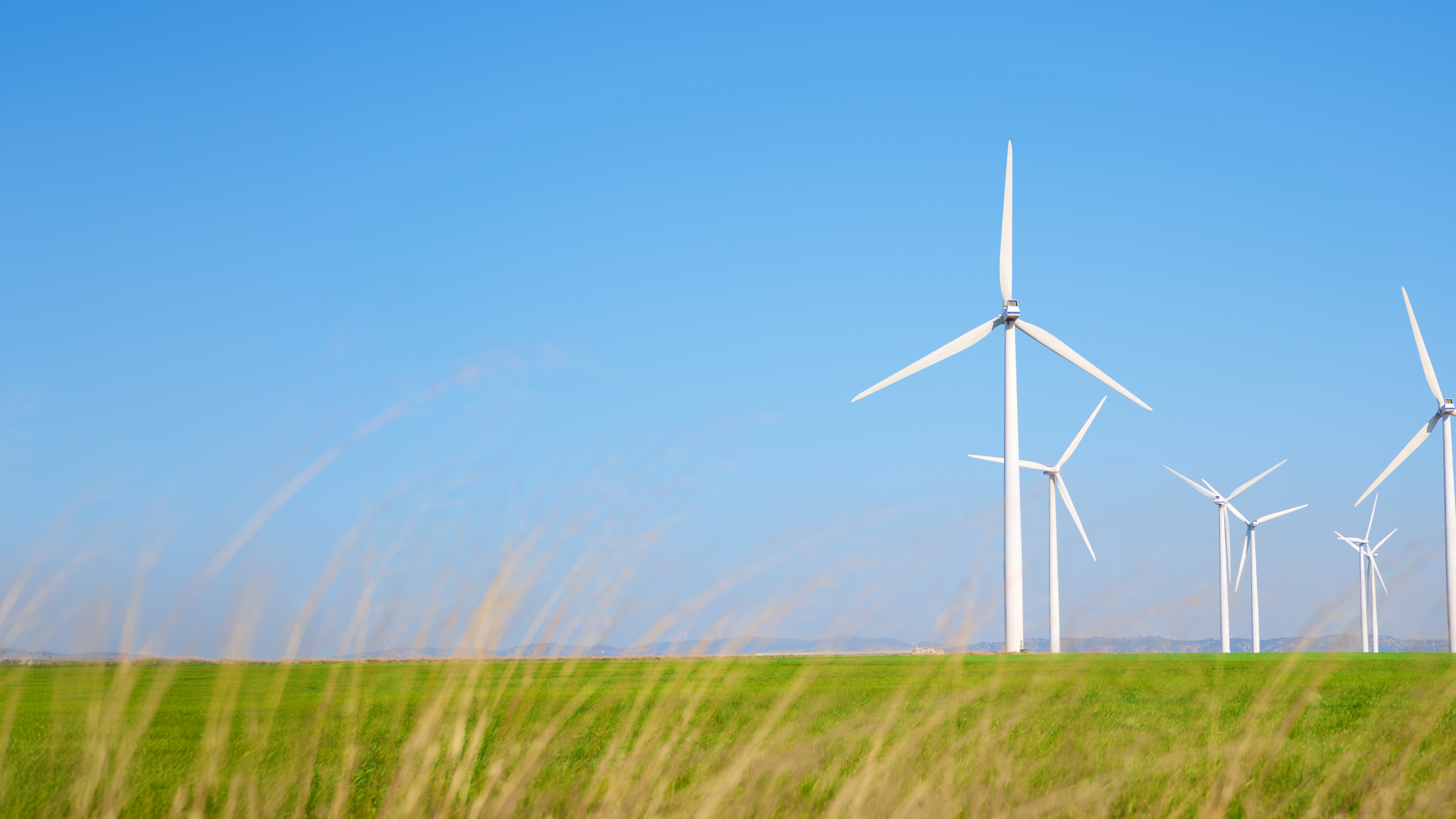 Wind Turbines in the sunshine