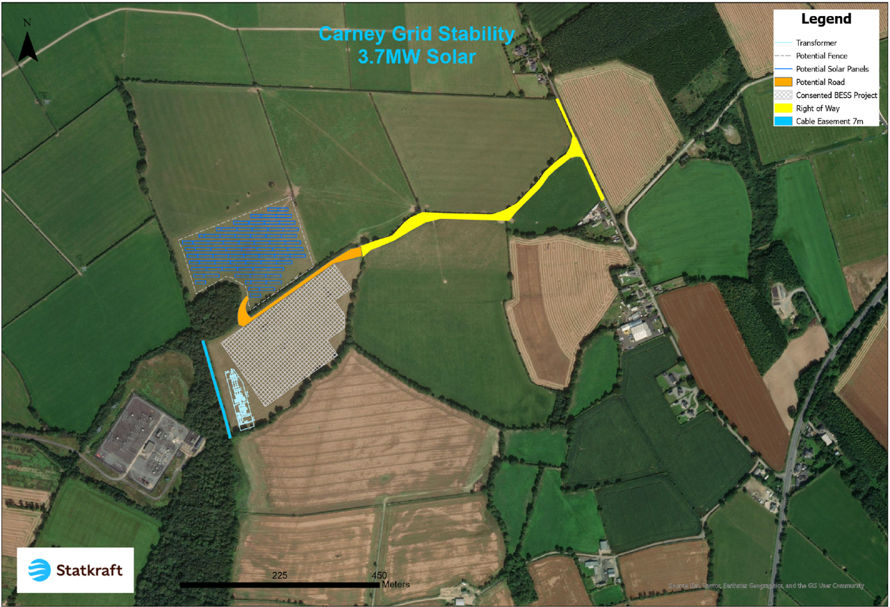 map of proposed site in Carney