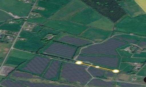 Aerial view of described work area