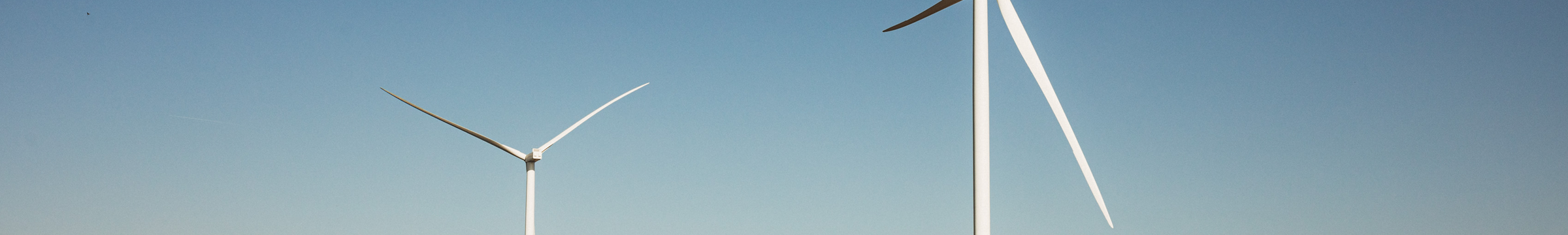 Wind turbines at dusk