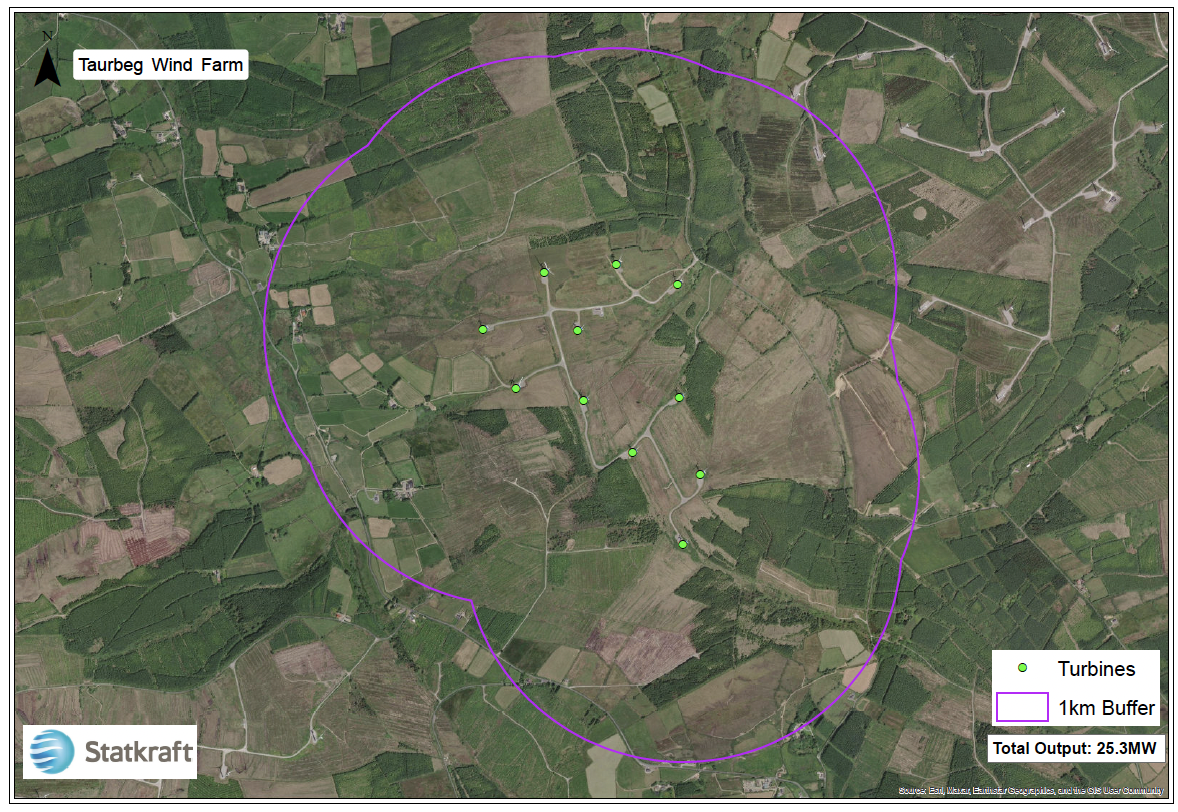 Taurbeg turbine layout map