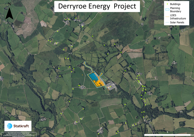 Derryroe Energy Project map